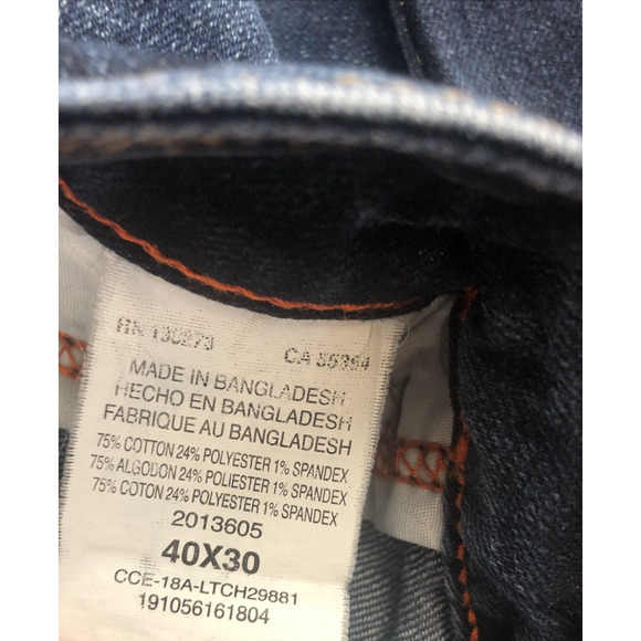 Lee Men's Jeans 40 x 30 Dark Blue Denim Straight Leg Modern Series L342 - Picture 8 of 13